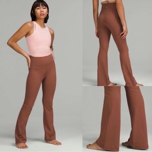 Lululemon Groove Super-High-Rise Flared Pant Nulu Ancient Copper! EUC